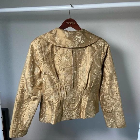 Pamela Dennis Silk Embroidered Blazer
